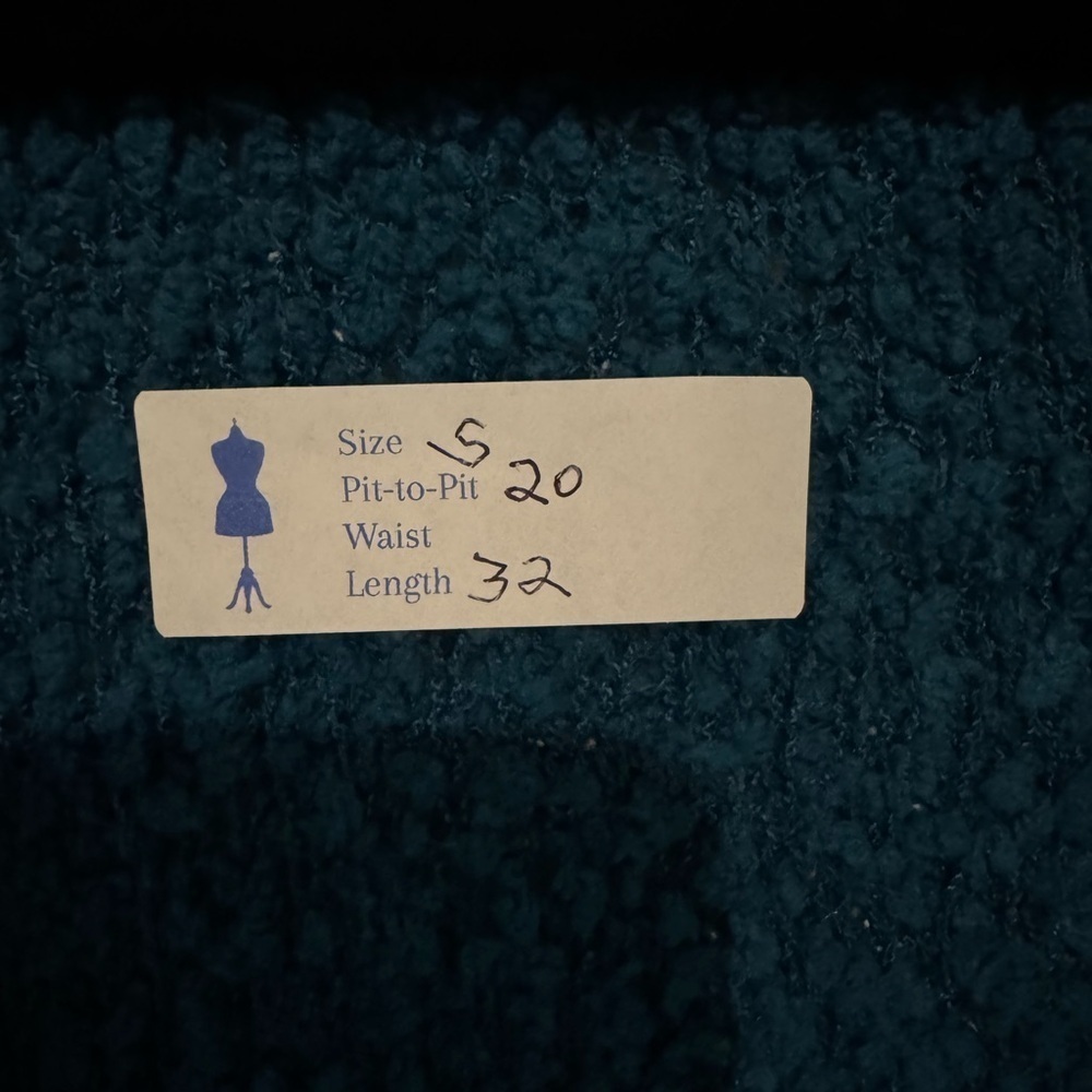 Cozy Teal Open-Front Sweater - Picture 3 of 6